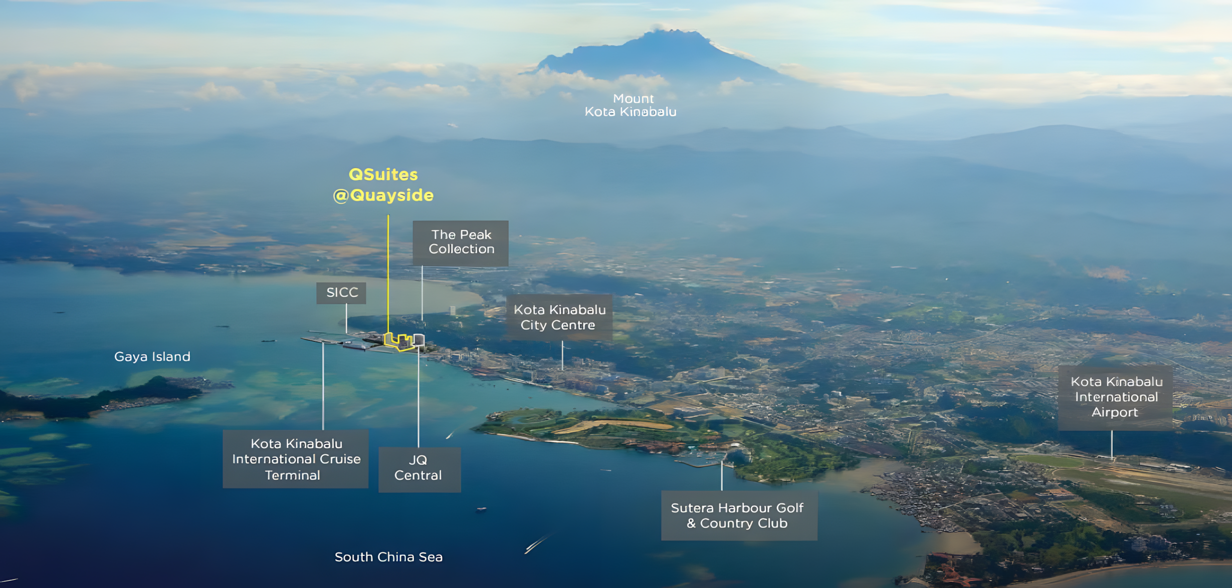 Q Suites Location Aerial Map